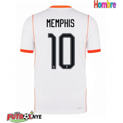 Camiseta Países Bajos Memphis Depay #10 Visitante Equipación Mundial 2026 manga corta